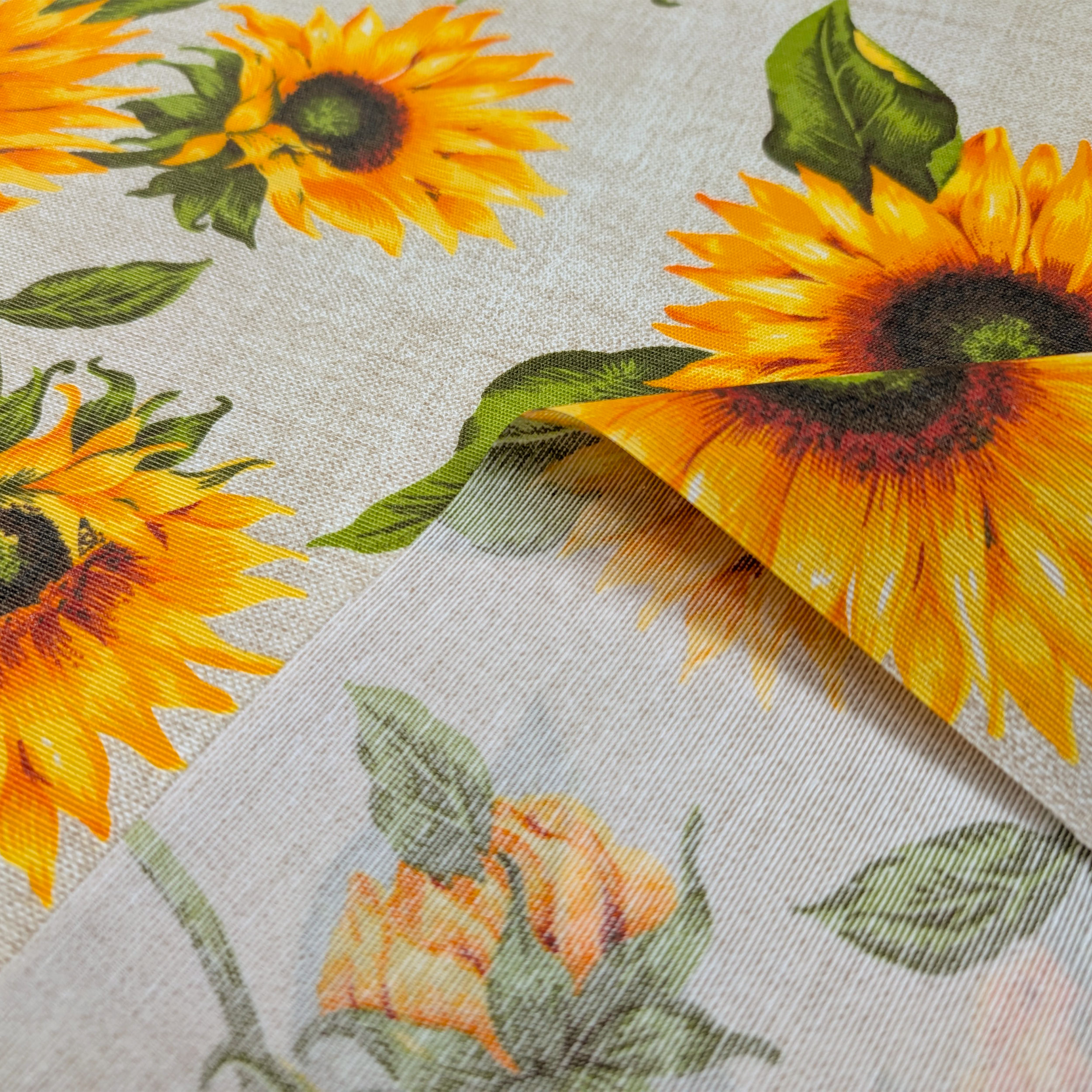 Fabric for Sunflowers Resin Tablecloth Image