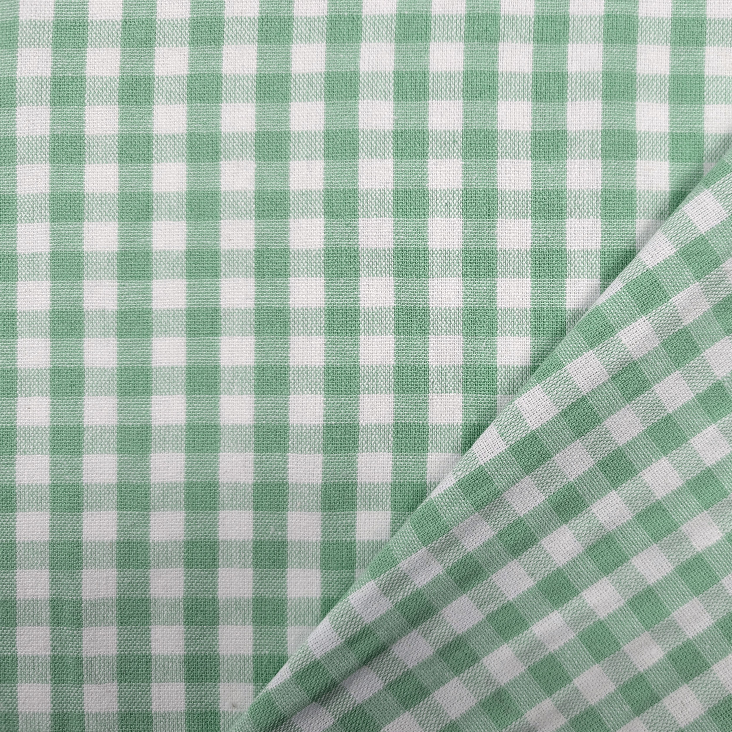 Washed Cotton Yarn Dyed Check Mint Image