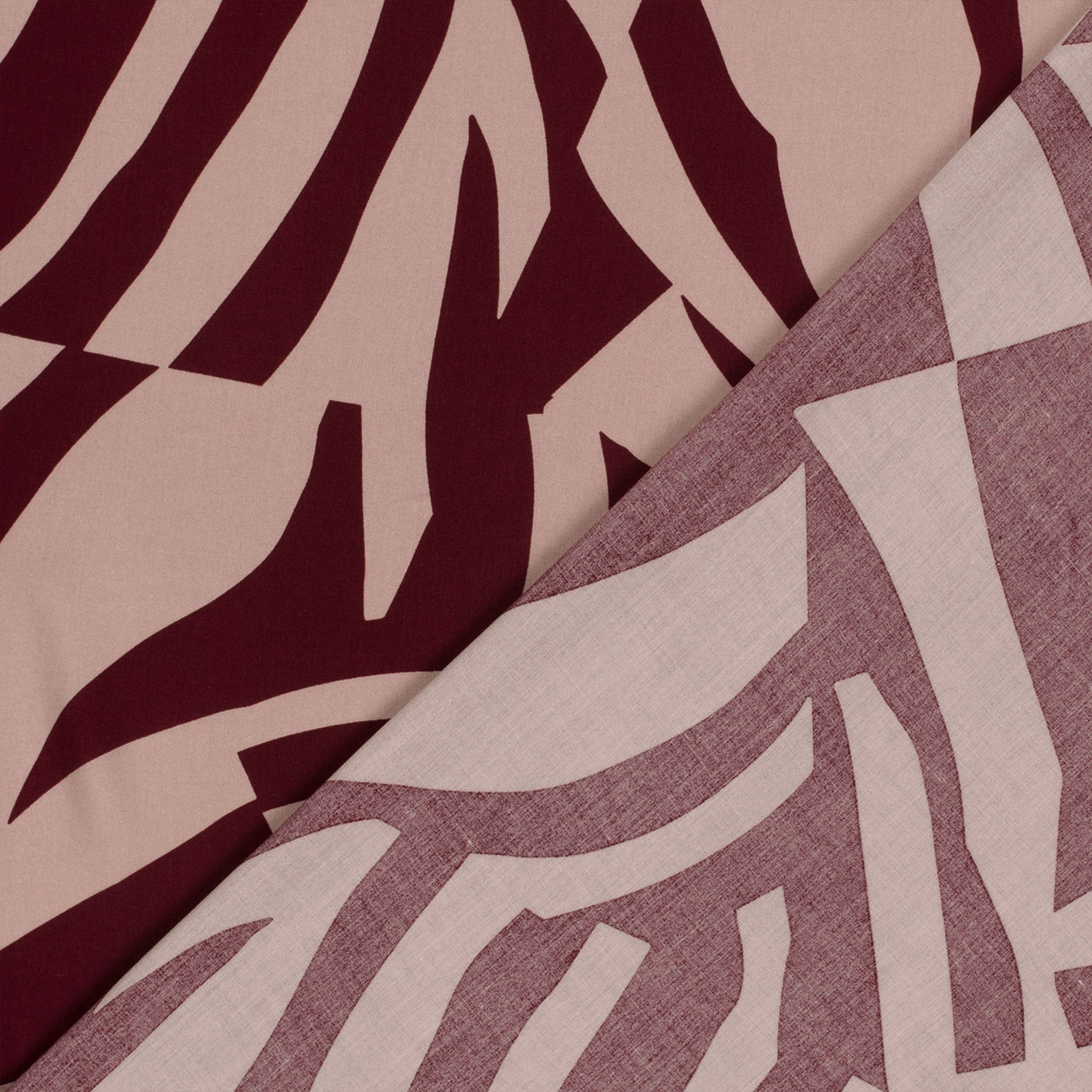 Viscose Poplin Abstract Motifs Bordeaux Background Image
