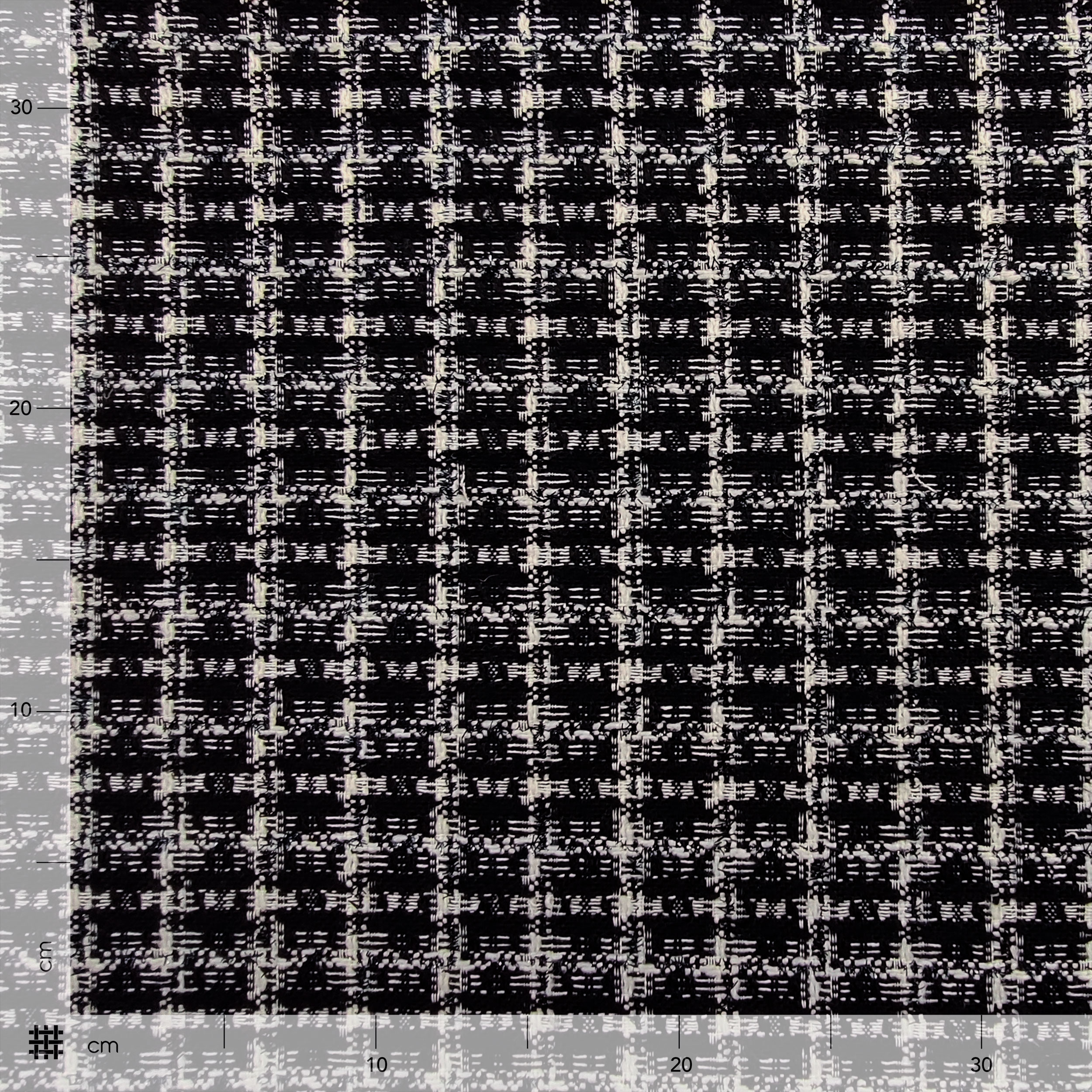 Tissu Tweed noir et blanc