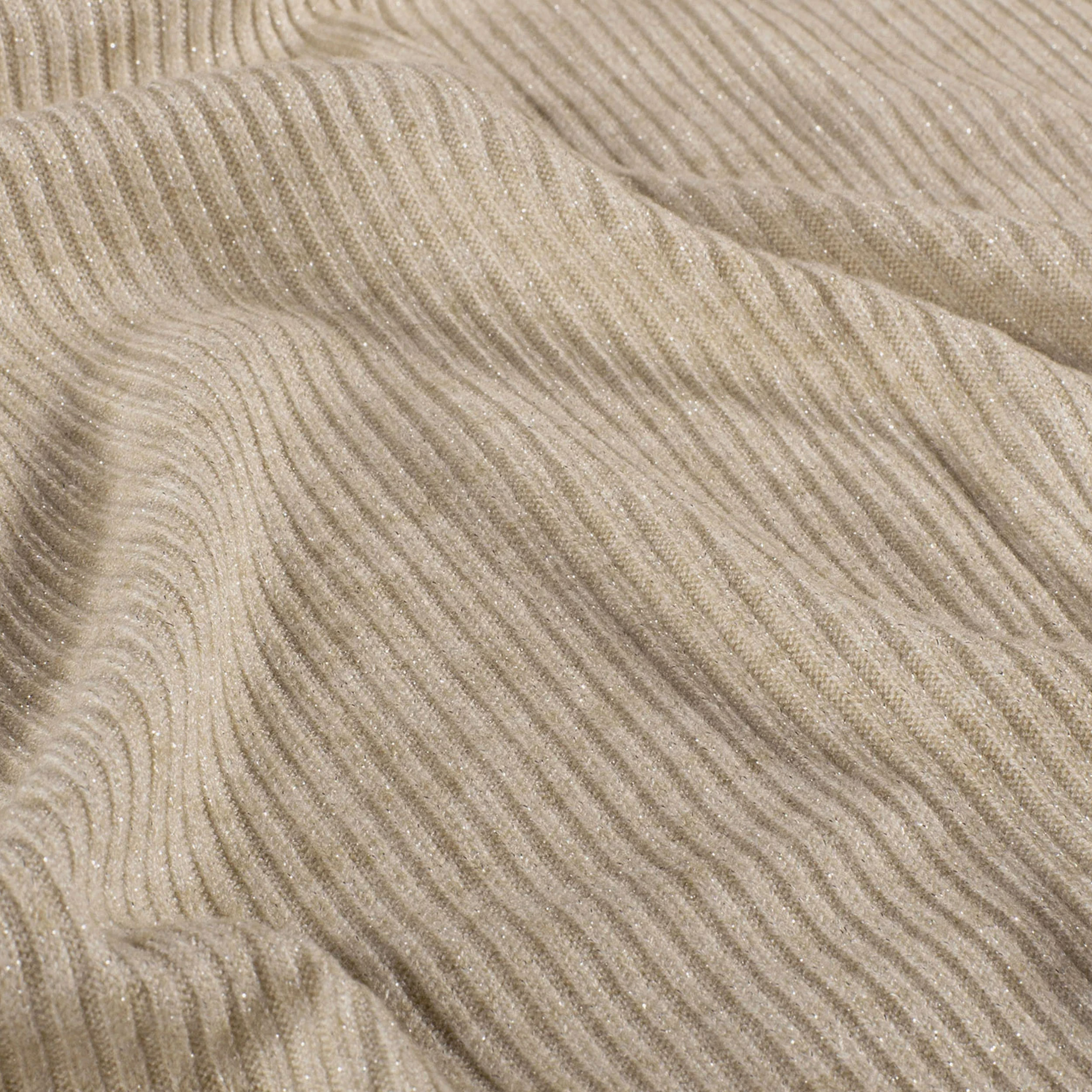 Hand Cashmere Knitted Lurex Beige Image