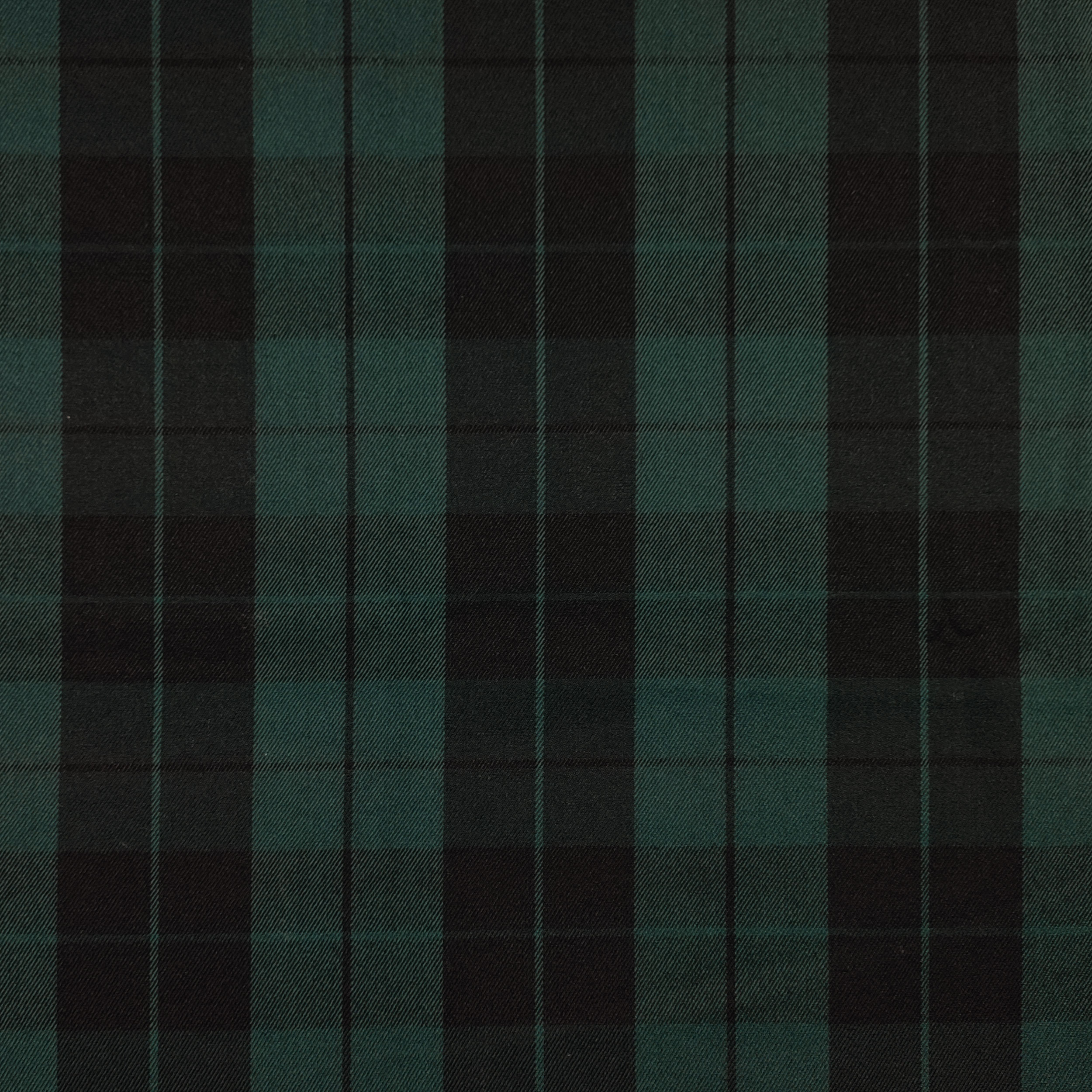 Green and Black Check Tartan Fabric Image