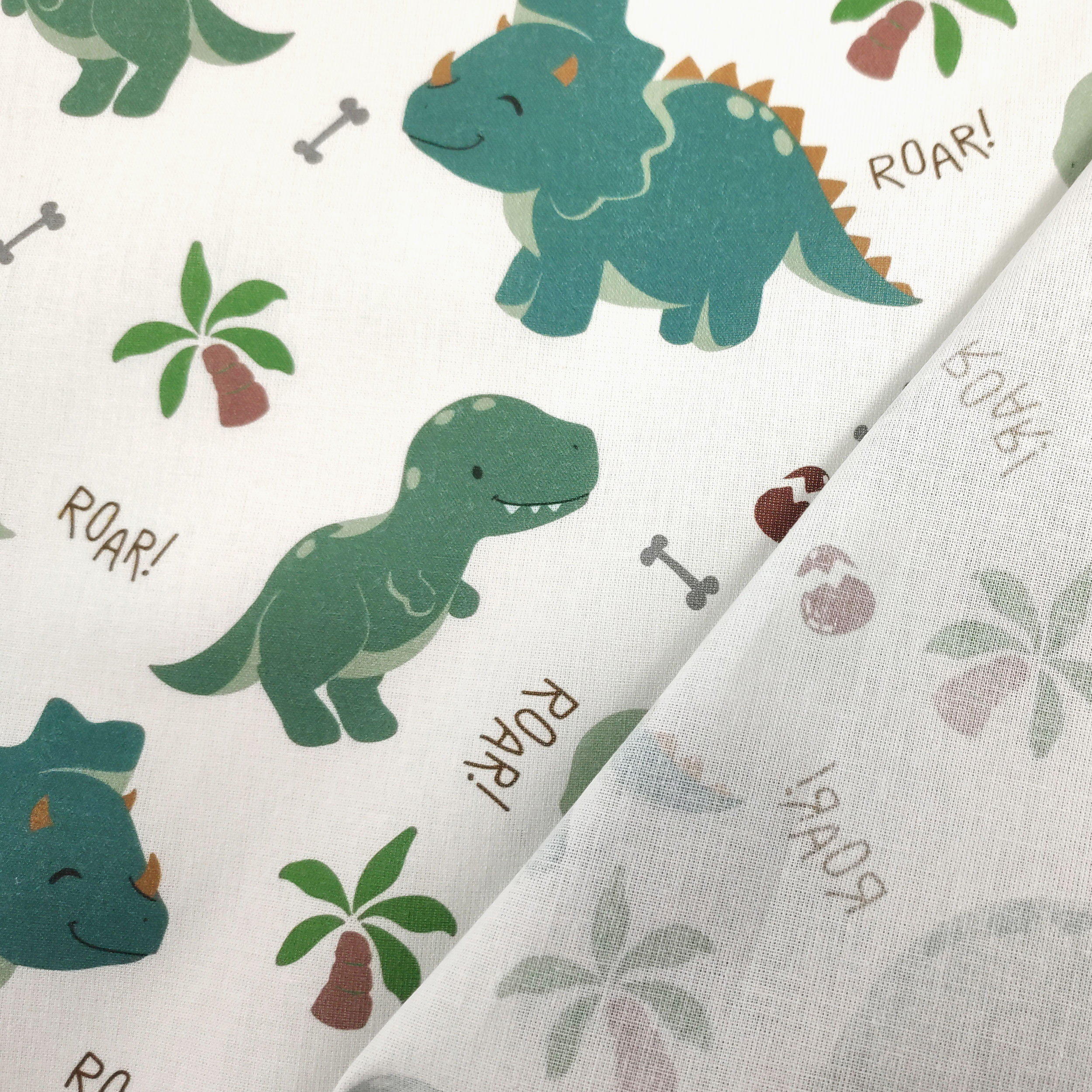 Cotton Fabric Dinosaurs Large