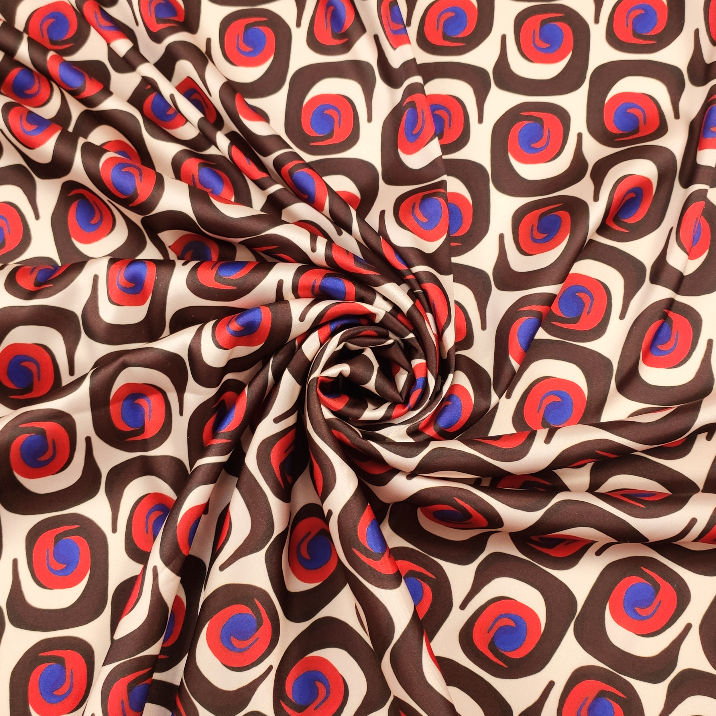 Conjunto de satén elástico Fashion Abstract Patterns Naranja