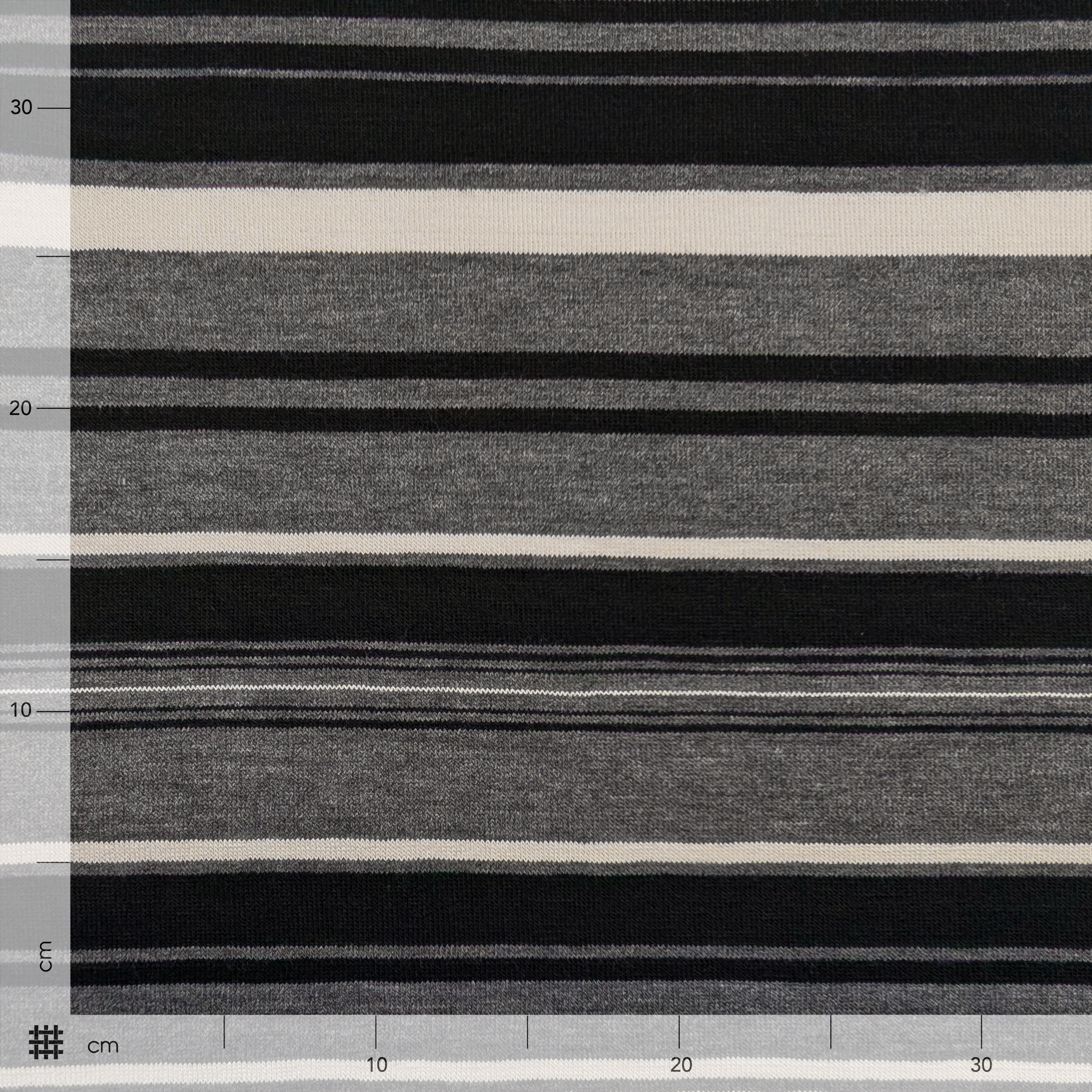 Grey and Black Horizontal Stripes Knitting Stitch Image