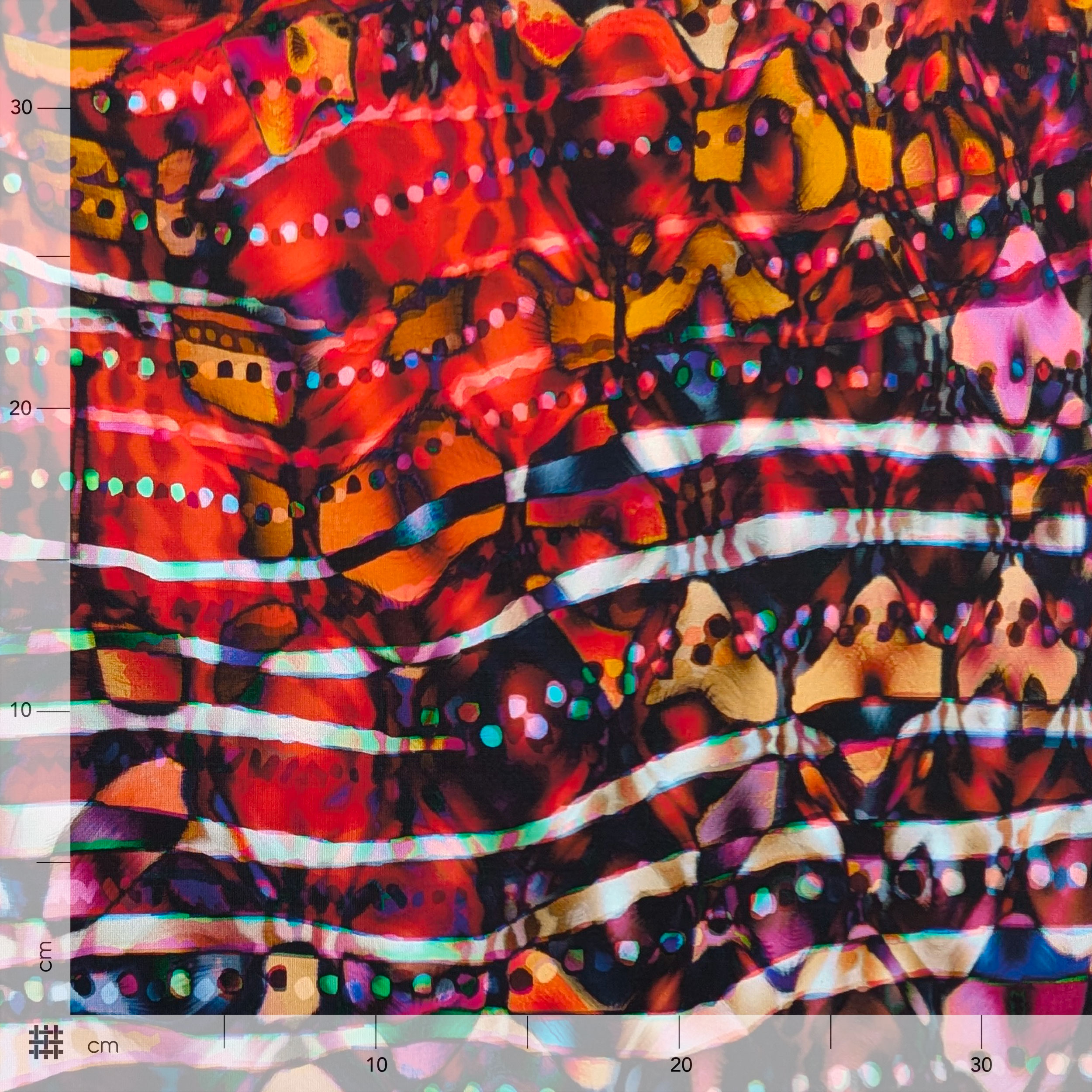 Multicoloured Abstract Fantasy Cotton Jersey Image
