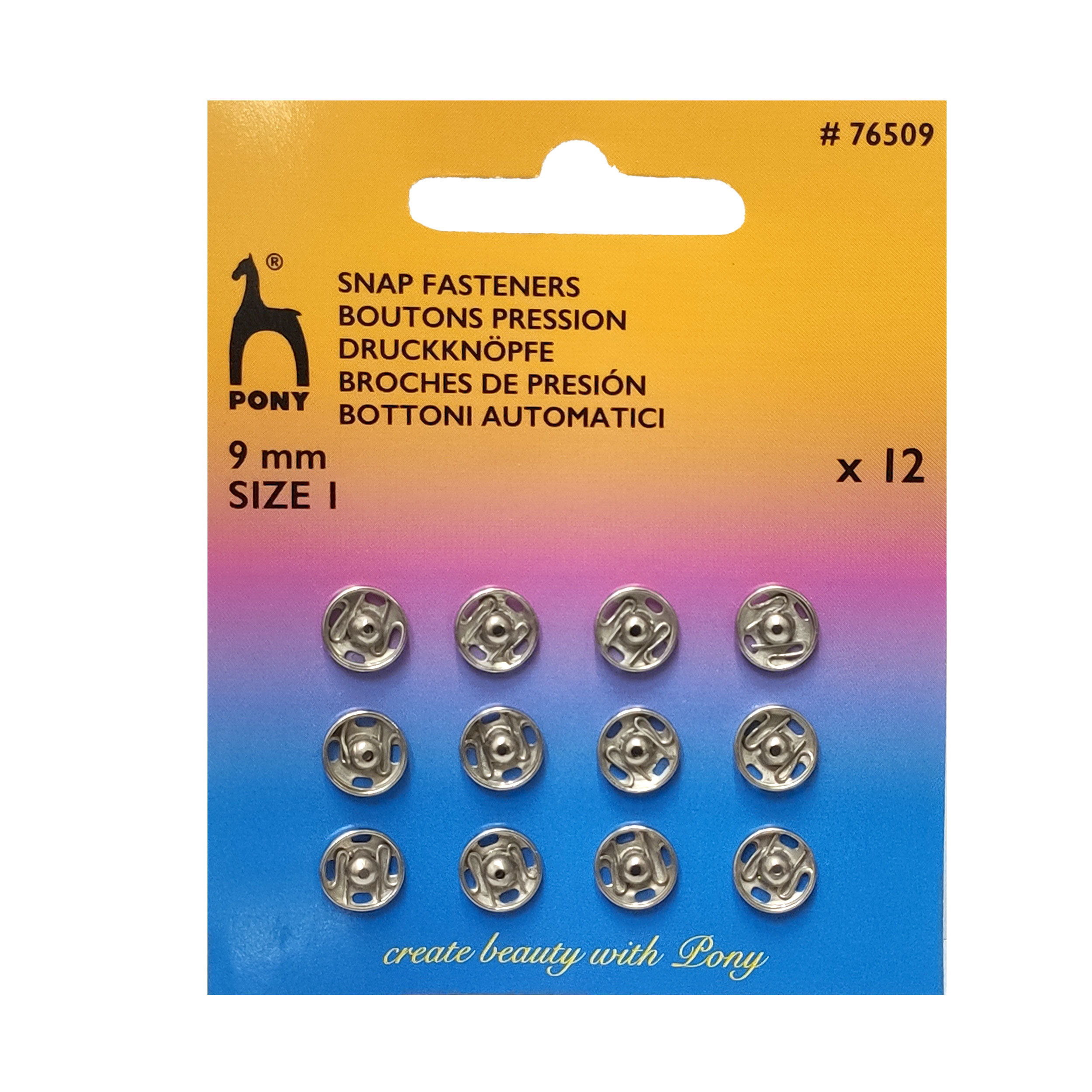 Boutons de poney en argent 9 mm