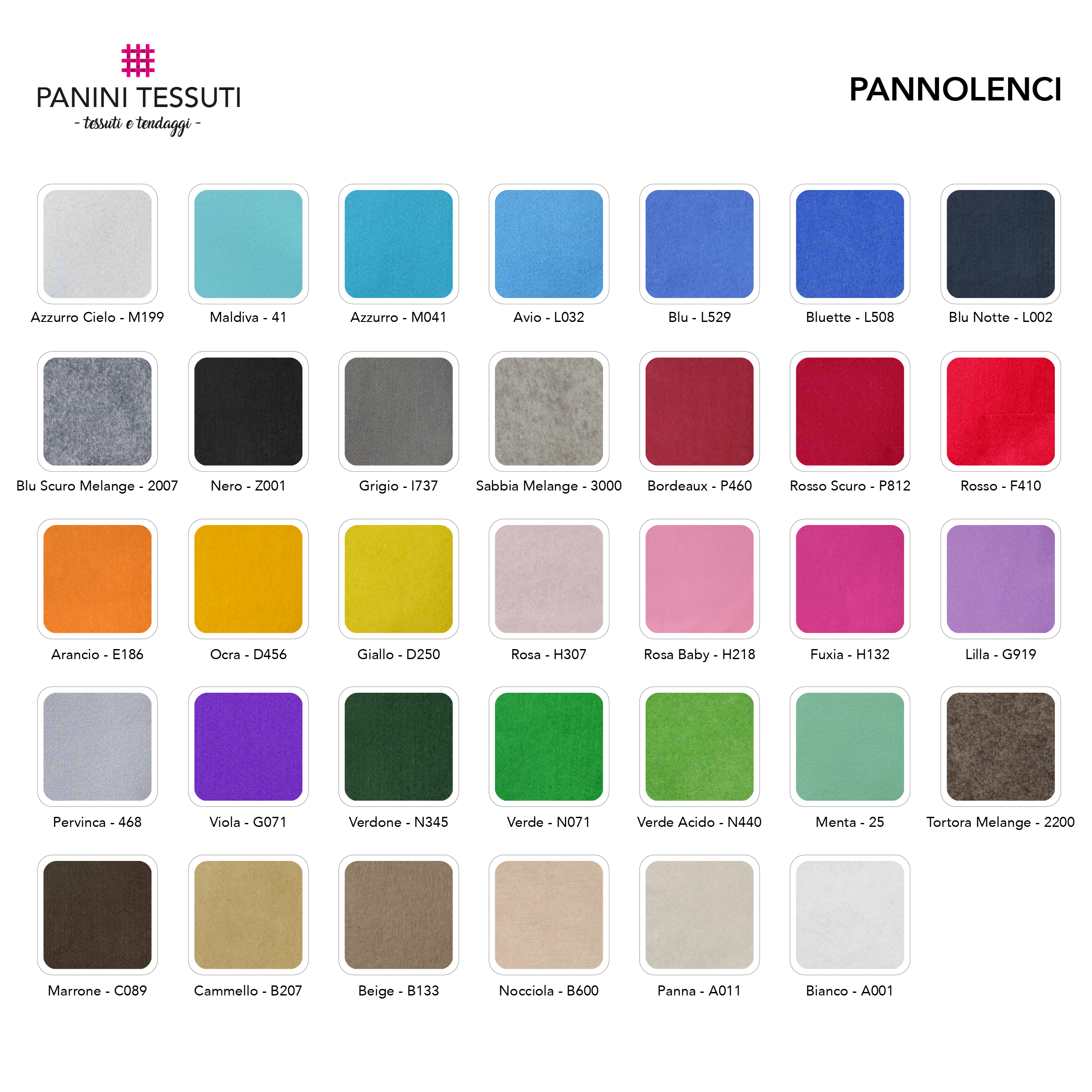 Tabella colore_Pannolenci