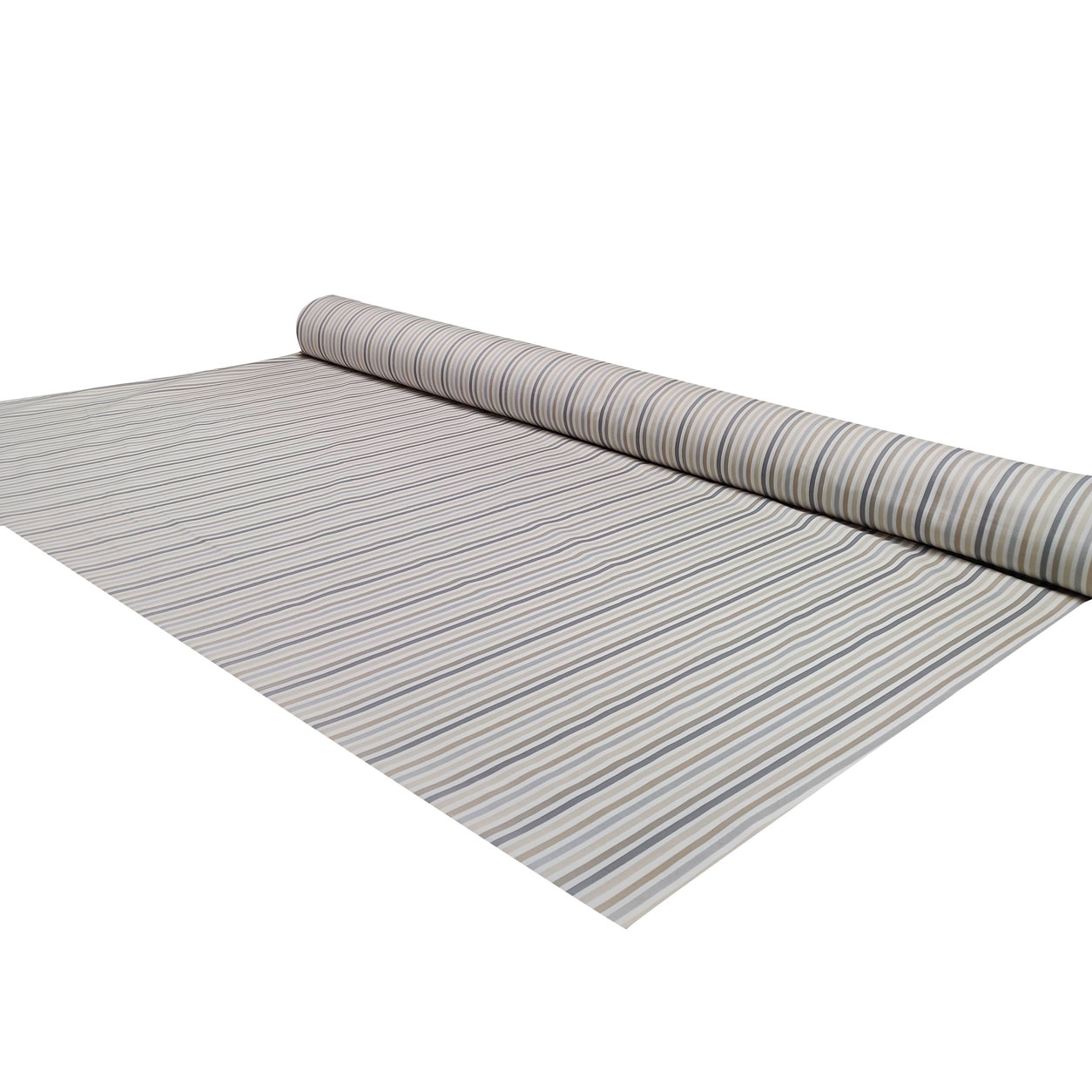 Tissu de coton rayé beige Image